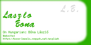 laszlo bona business card