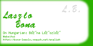 laszlo bona business card